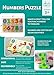 Classic Numbers Wooden Puzzle for Toddlers, Preschool Age w/Colorful Wood Pieces & Shape Cut-Outs in Board. Simple Educational & Sensory Learning for 1, 2 & 3 Year Olds