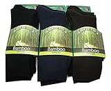 Men's Rayon from Bamboo Ribbed Crew Dress Socks (3 Pair)