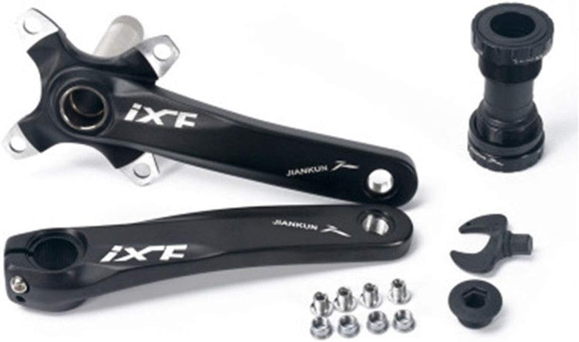 Gazelle Trading Bike Crank Arm Set Mountain Bike Crank Arm Set 170mm 104 BCD with Bottom Bracket Kit for MTB BMX Road Bicyle, Compatible with Shimano FSA