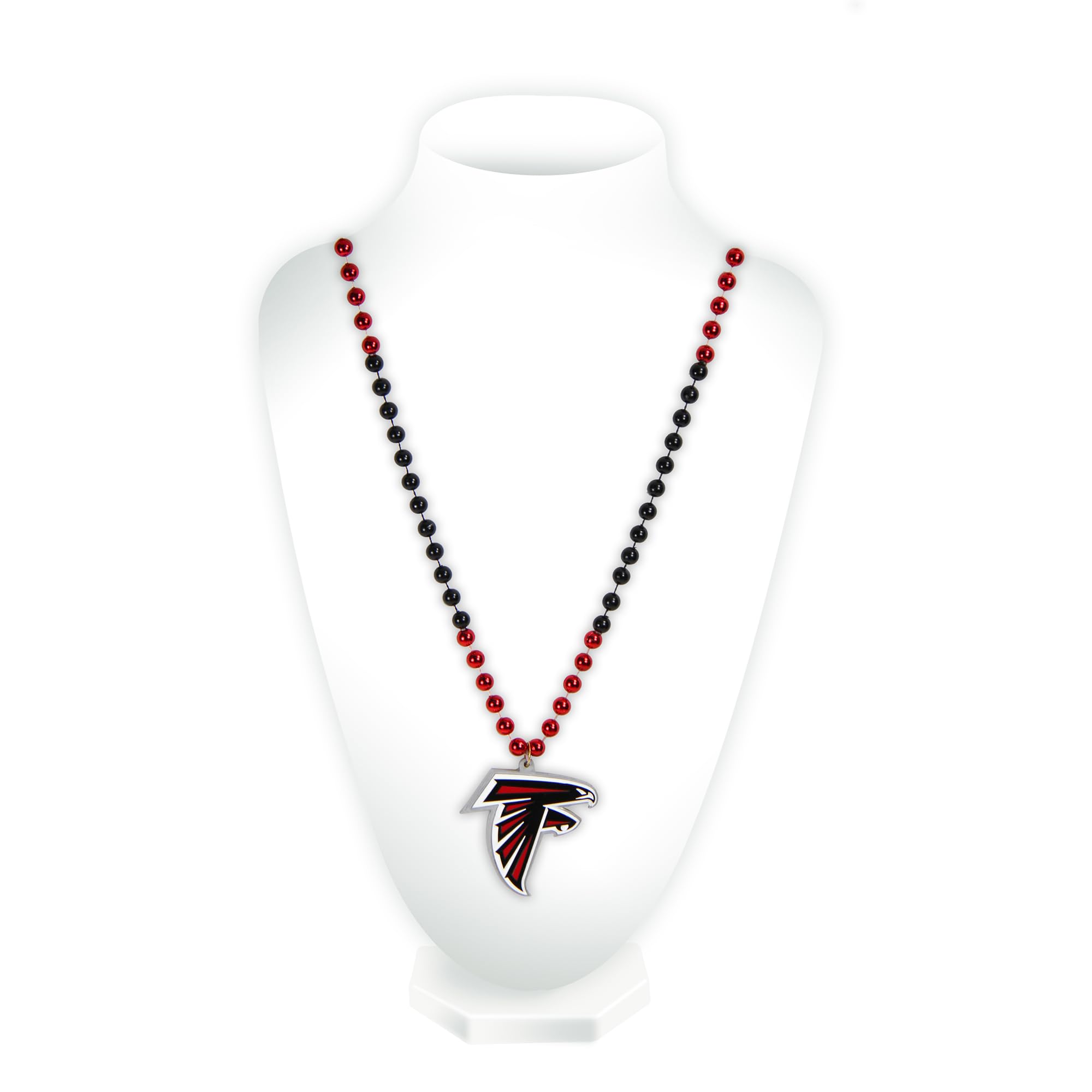 Rico Industries NFL Atlanta Falcons Team Logo Mardi Gras Style Beads, 3 x 24-inches — image 1