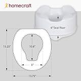 Homecraft Savanah Raised Toilet Seat Elongated 150 mm White view 5
