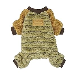 Fitwarm Pet Clothes for Dog Pajamas Coat Jumpsuit PJS Cat Apparel Velvet Brown