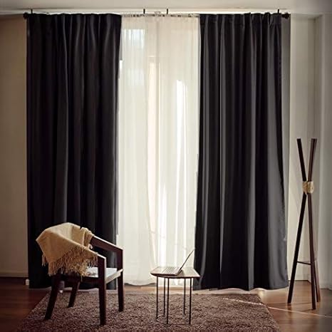 bela 2 cortinas blackout 1 velo gratis gris oscuro 1 50m alto x 2 60m ancho