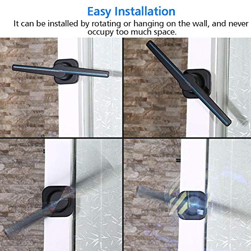 image for Mugast 3D Hologram Advertising Projector Fan with 8GB TF Card, 3D Visu