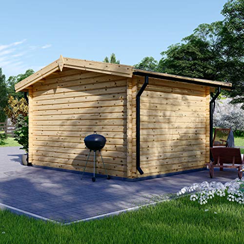 Chaletdejardin.fr Chalet de Jardin en Bois DREUX, 19.9m², 44mm d'épaisseur de Mur