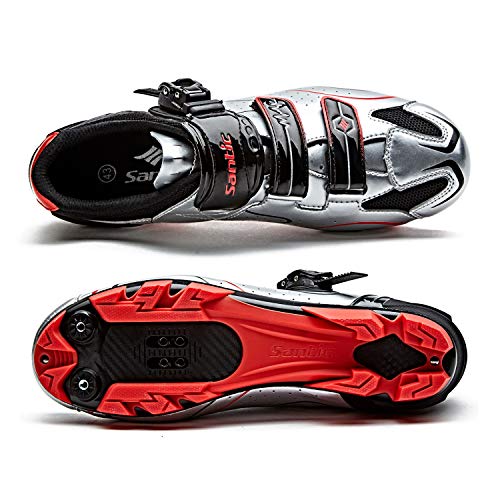image for Santic Cycling Shoes Men SPD Mountain Bike Lock Shoes MTB Cycling Acce