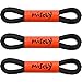Miscly 3 Pairs Oval Athletic Shoelaces 1/4″ Thick (45″, Black)
