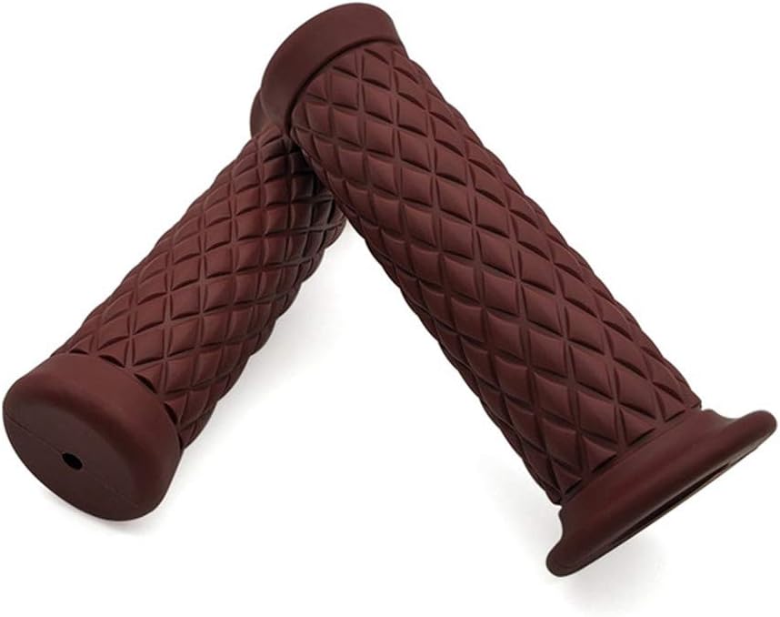 Motorcycle Rubber Retro Grips Comfortable Hand Handlebar 7/8" 22mm 1"24mm Non Slip Rubber Handle Grips For Kawasaki Honda Yamaha: Automotive