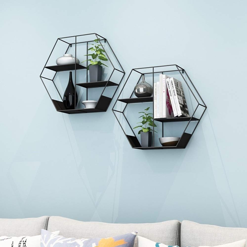 LJJL Wandmontiertes Schwimmendes Regalregal Dekoration Anhänger