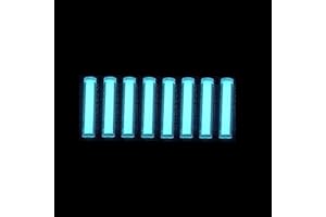 ASRMOLLY 8pcs Glass Luminous Tube, 1.5 * 6mm Luminous Vial Glow rods Made of Rare Earth Materials, EDC Players, for DIY Various EDC Accessories and Decoration.
