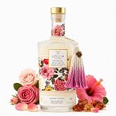 LOLLIA Always in Rose Bubble Bath, 25 fl oz / 750 ml | Rose &amp; Hibiscus Scent, Luxury Hydrating &amp; Soothing Bubble Skin Care for Women, Floral Home Spa, Glass Bottle