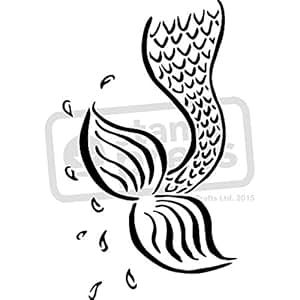 Amazon.com: A5 'Mermaid Tail' Wall Stencil/Template (WS00014057): Arts ...