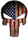 Pack of 3 Punisher Skull American Flag Vinyl Decal Stickers Car Truck Sniper Marines Army Navy Military Jeep Graphic 5