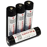 18650 Protected Li-ion Batteries HIXON High Performance 3400mAh Battery for LED Torch(Panasonic Cell) 4 PCS