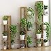 Multi-Layer Upright Flower Stand Bamboo Simple Floor-Standing Plant Stand Indoor Storage Rackthumb 2