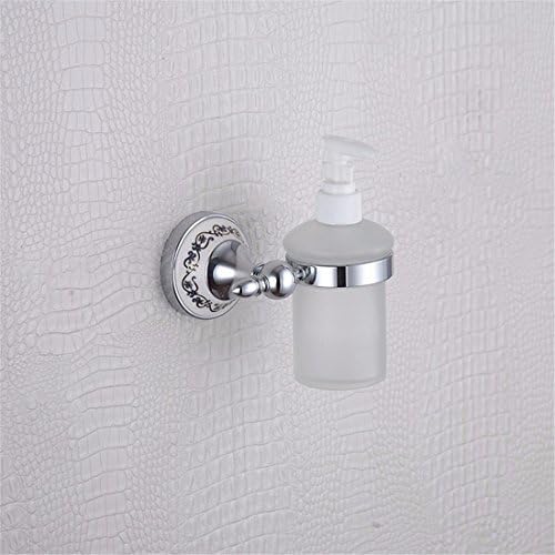 LAONA European contemporary all copper chrome plated blue and white porcelain base, bathroom fittings, towel bar, towel ring, toilet paper rack,Soap dispenser