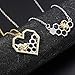 ORAZIO 2PCS Stainless Steel Beehive Bee Hive Honey Bee Necklace Hexagon Honeycomb Heart Pendant Necklace