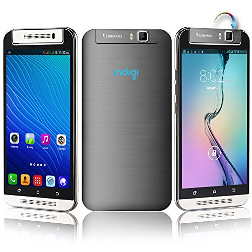 Indigi BLACK 3G SmartPhone 5.5in Android Phablet (FACTORY UNLOCKED) NEW Rotating Camera