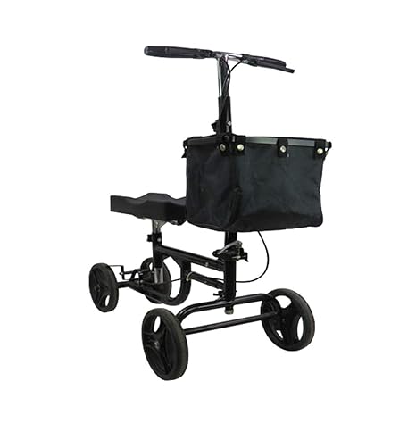Bouting Rollator Klappbarer Four Rounds Gehhilfe Einkaufswagen RüCkenlehne Und ArmstüTzen FüR äLtere/Behinderte