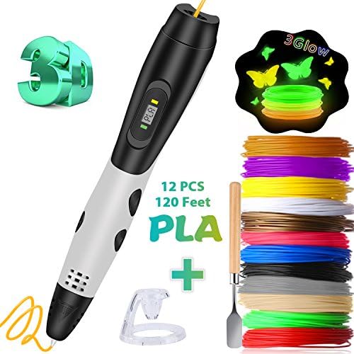 3D Pen with LCD Display, Balleenshiny 3D Doodler Drawing Printing Printer Pen with 120 Ft 1.75mm PLA Filament 3D Modeling Arts Crafts DIY Perfect Gift for Kids and Adults
