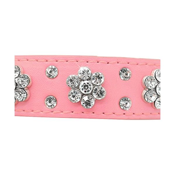 Cute Rhinestone Flower Studded Collar - Image 4
