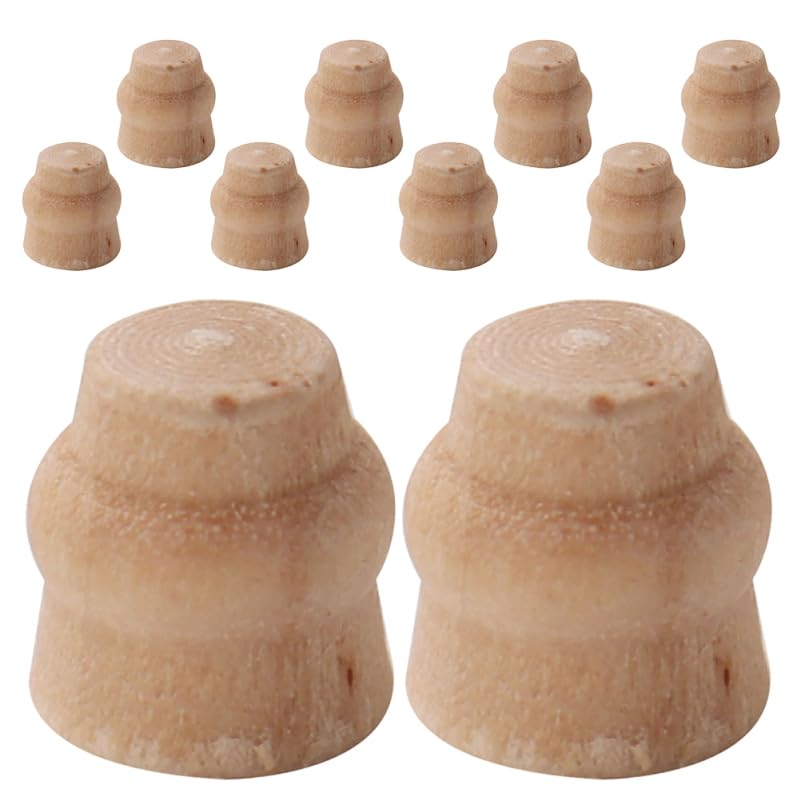 SUPVOX 10pcs Mini Wooden Table Legs for Dollhouse Furniture 1:12 Scale Diy Accessories