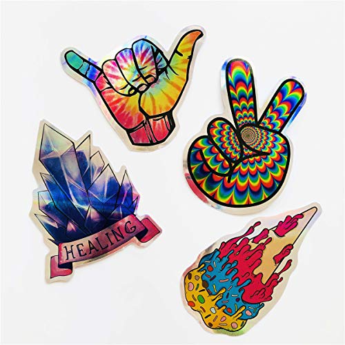 Cute Lovely Rainbow Girl Laptop Laser Stickers Car Bicycle Suitcase Computer Water Bottle Mobile Phone Stickers Decals (Laser) - Thumbnail 3