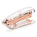 Zodaca Deluxe Acrylic Rose Gold Stapler, Heavy Duty 15 Sheets Capacity, Medium Size [5 X 2 x 1.3 inches], Staple Size: 1/4 inch