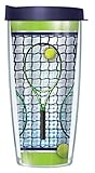Tennis Racquets Clear 16 Oz Traveler Tumbler Mug with Lid