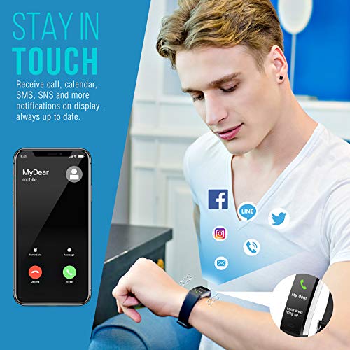 VIEWOW Fitness Tracker Activity Tracker Watch - 2019 Upgraded Color Screen IP68 with Heart Rate Monitor, Step Counter, Calorie Counter, Pedometer Watch with 14 Sports Modes for Women Men Kids