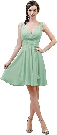 deep v neck chiffon dress