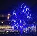 TianNorth Upgraded 50cm 8 Tubes 432 LED Meteor Shower Lights,8 Ultra Bright LED Waterproof cicle Raindrop Lights 19.68 inches Tubes for Christmas,Tree,Wedding, Party,Yard,etc (Blue)