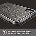 X-Doria Defense Lux, iPhone Xs Max Case - Military Grade Drop Tested, Anodized Aluminum, TPU, and Polycarbonate Protective Case for Apple iPhone Xs Max, 6.5 Inch Screen, (Dark Glitter)