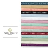 Elegant Bed Sheets - King Size, Peach (Wavy) - Luxury 6 Piece Hotel Bedding Set - Deep Pocket - Matte and Shine Beautiful Patterns - 1 Fitted, 1 Flat, 4 Pillow Cases