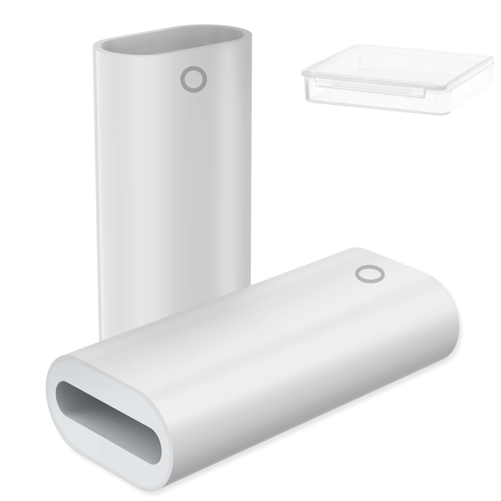 flintronic 2 Pcs Charging Adapter Connector Compatible with Apple Pencil 1st Generation, Female to Type-C Compatible with iPad Pro 12.9" 10.5" 9.7" iPad Air 3rd Generation, etc. (White)