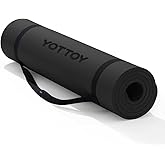 YOTTOY Yoga Mat,Extra Thick Yoga Mat (1/2inch),Professional TPE Exercise Mat,Non-Slip Workout Mat for Yoga, Pilates, Fitness, Barefoot Workouts, Home Gym Studio with Strap
