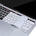 MOSISO Keyboard Cover Compatible Newest MacBook Pro with Touch Bar 13 Inch and 15 Inch (A1989 / A1706, A1990 / A1707) 2018 2016 2017 Release with Touch ID, White Marble
