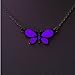 Aqua Butterfly Glowing Necklace, Glowing Jewelry, Glow in the Dark Pendant , Gifts for Her, Valentines, Girlfriend gift, Birthday Gift