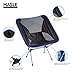 HASLE OUTFITTERS Camping Chairs, Ultralight Chairs, Moon Leisure Chair, Folding Camping Chair Travel, Picnic, Beach, Fishing