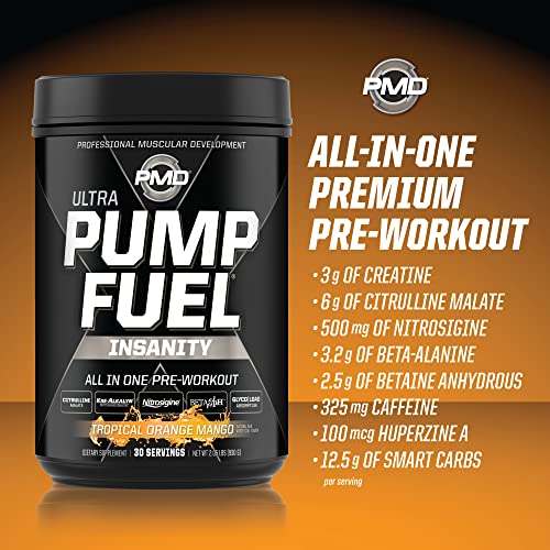 PMD Sports Ultra Pump Fuel Insanity Pre Workout Drink Mix For Energy