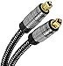 SecurOMax Digital Optical Audio Cable (Toslink, S/PDIF, ADAT, EIAJ) with Braided Cord, 6 Feet