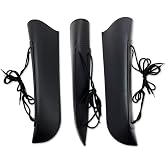 Conboxus Leather Upright Bass Bow Quiver Storage for French/German Bass Bow bag with Straps,Lightweight,Easy to Install (black)
