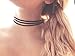 Udobuy®Punk Gothic Three Layer Black Velvet PU Leather Chain Necklace Stretch Tattoo Choker Elastic Tassel Necklaces