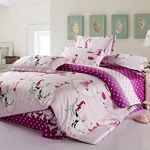 FTSUCQ City Elves Linen Bed Sheets Quilt Covers Bed Mattress Bedding Four-PCS Sets,size-2