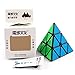 Coogam Moyu Magnetic Pyramid Speed Cube Pyramid Puzzle Toy (Black)