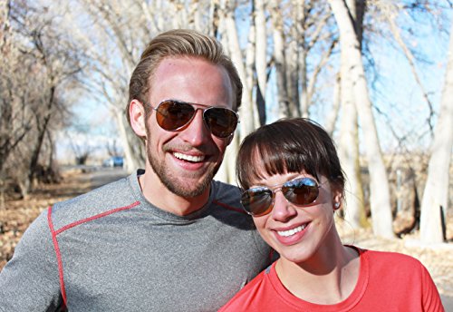 Eagle Eyes Aviator Polarized Sunglasses - Aviator Glasses with Brow Bar