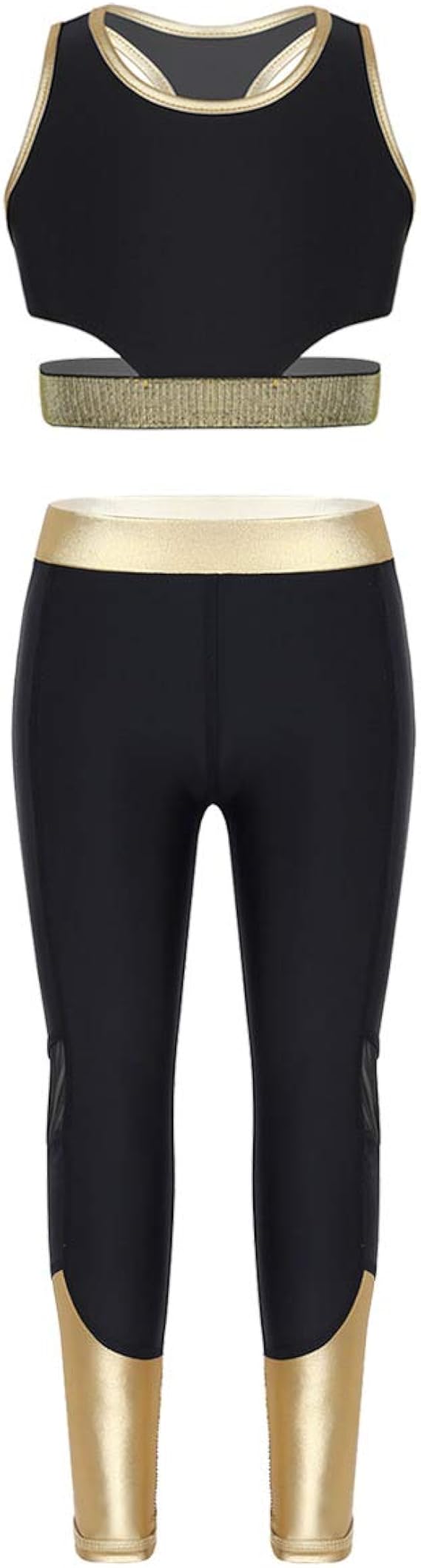 girls cropped sports leggings