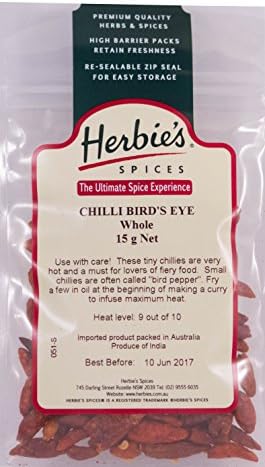 Herbie's Spices Chili Bird's Eye (Whole) - 15g