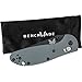 Benchmade - Mini Griptilian 556-1 Knife, Drop-Point Blade, Plain Edge, Coated Finish, Gray Handle