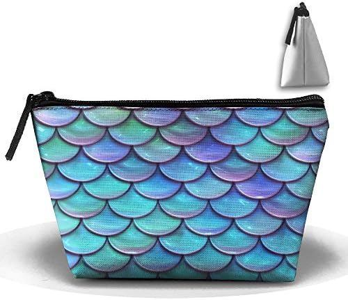CUUO Mermaid Scales Portable Toiletry Bag Make Up Cosmetic Bag Storage Organizer Lady Hand Travel